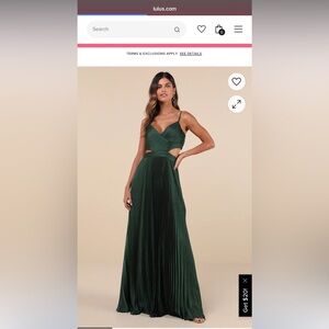 Lulu's Dark Green Maxi Dress